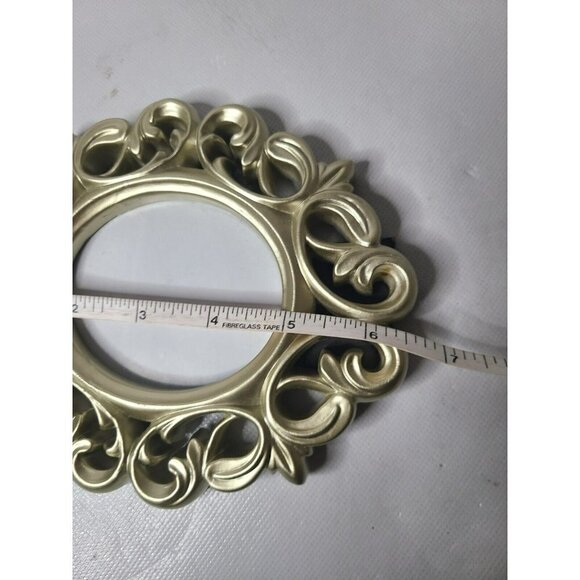 VINTAGE Picture Photo Frame Gold Ornate Hard Plastic Swirl Hollywood Regency - Picture 6 of 8